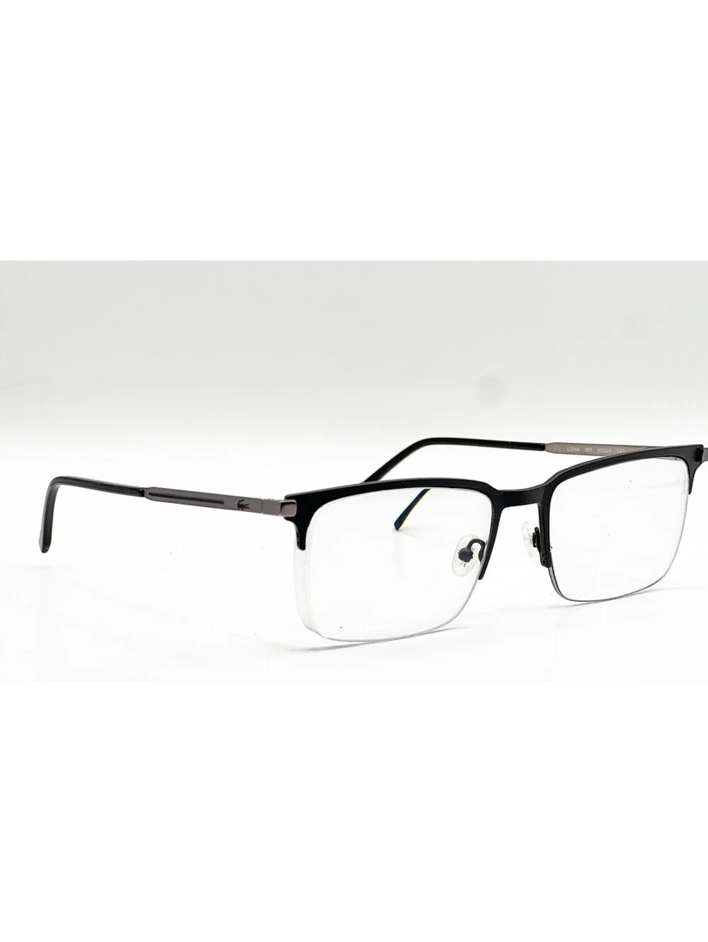 Lacoste L2268 001 Black Semi Rimless Authentic Eyeglass Frames 57-21